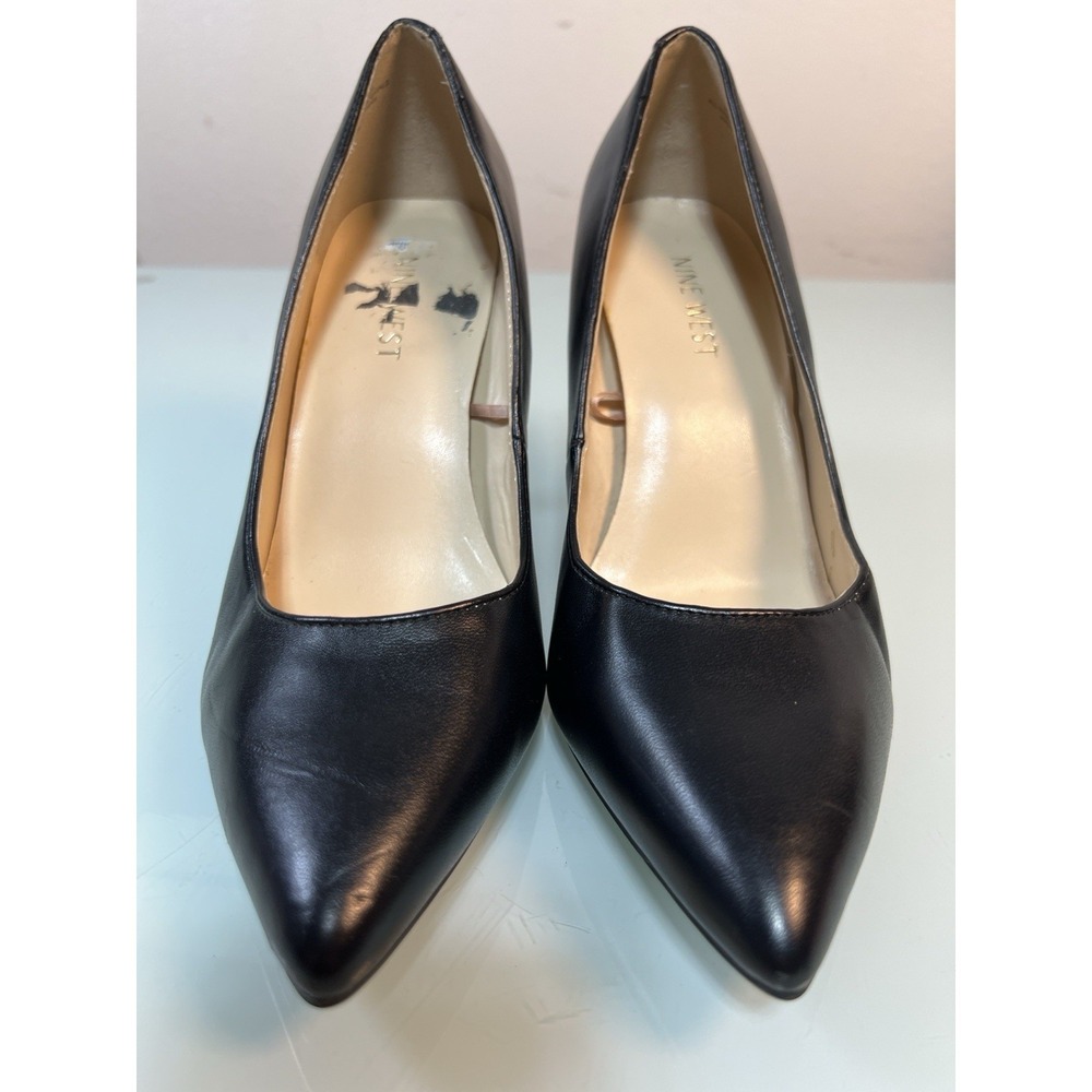 Nine West Women's 7W Black Pointed Toe Stiletto Pumps Office Heels - Picture 2 of 11